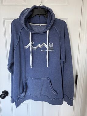 Sisters Oregon Blue Pullover Hoodie Sweatshirt XL